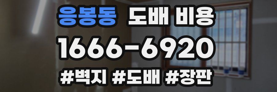 응봉동 도배 비용