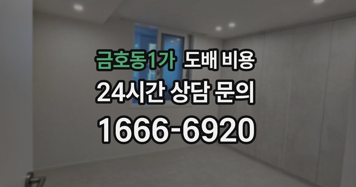 금호동1가 도배 비용