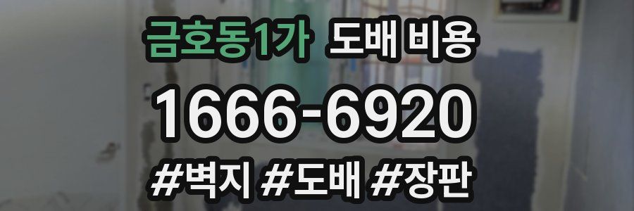 금호동1가 도배 비용