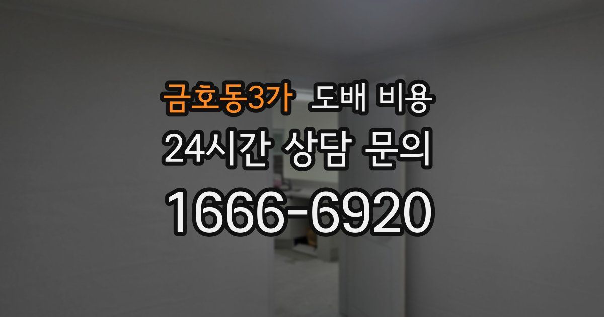 금호동3가 도배 비용