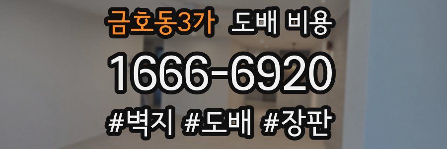 금호동3가 도배 비용