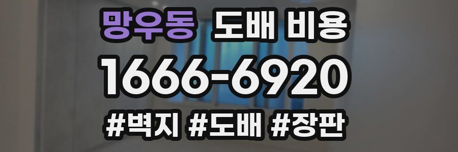 망우동 도배 비용