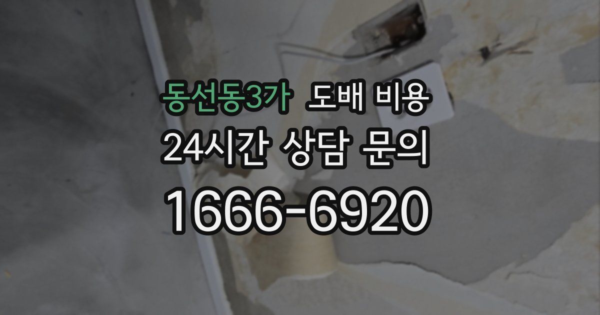 동선동3가 도배 비용