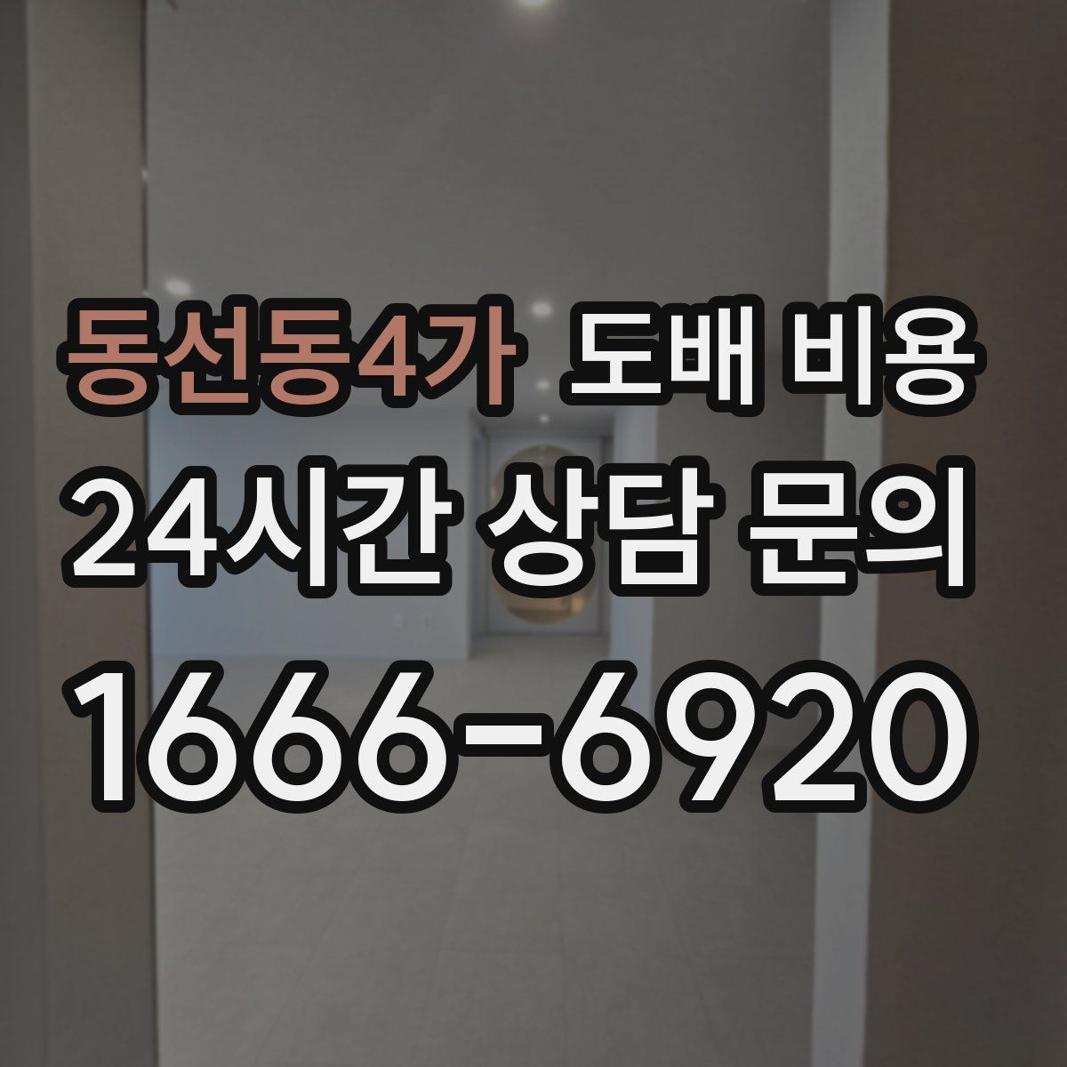 동선동4가 도배 비용