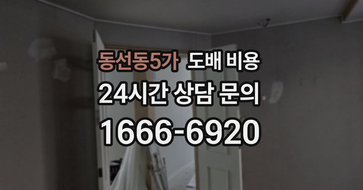 동선동5가 도배 비용