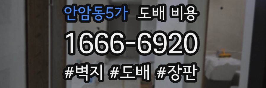 안암동5가 도배 비용