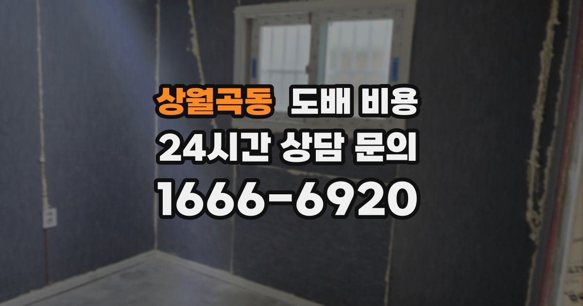 상월곡동 도배 비용