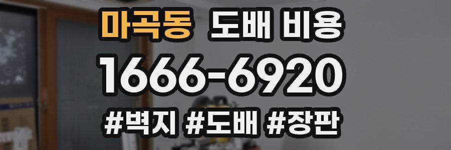 마곡동 도배 비용
