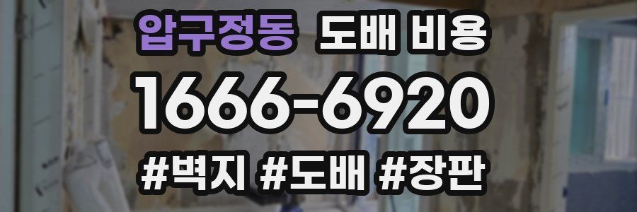 압구정동 도배 비용