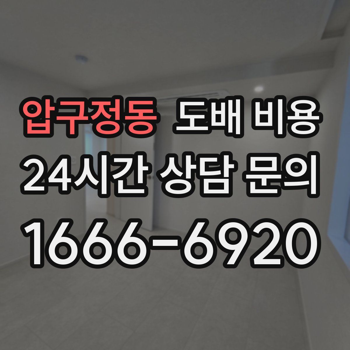 압구정동 도배 비용