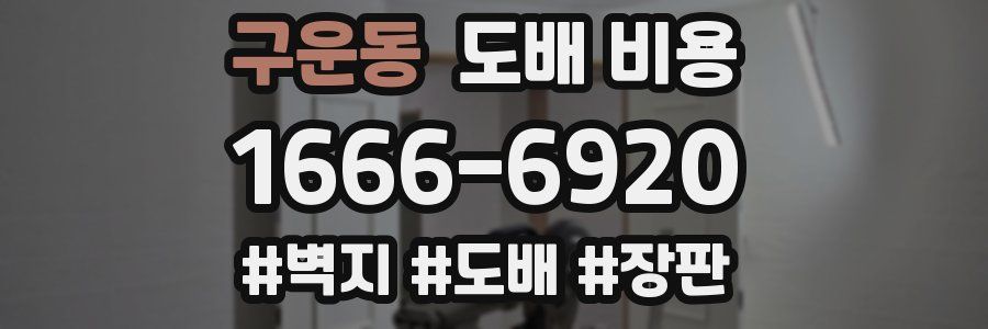 구운동 도배 비용