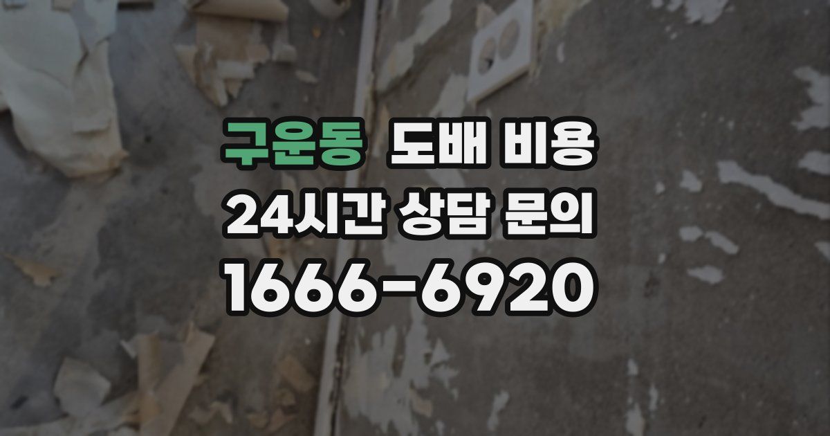 구운동 도배 비용