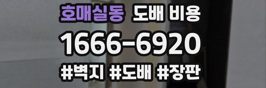 호매실동 도배 비용
