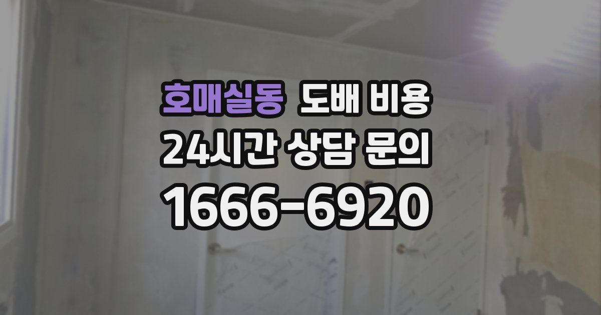 호매실동 도배 비용
