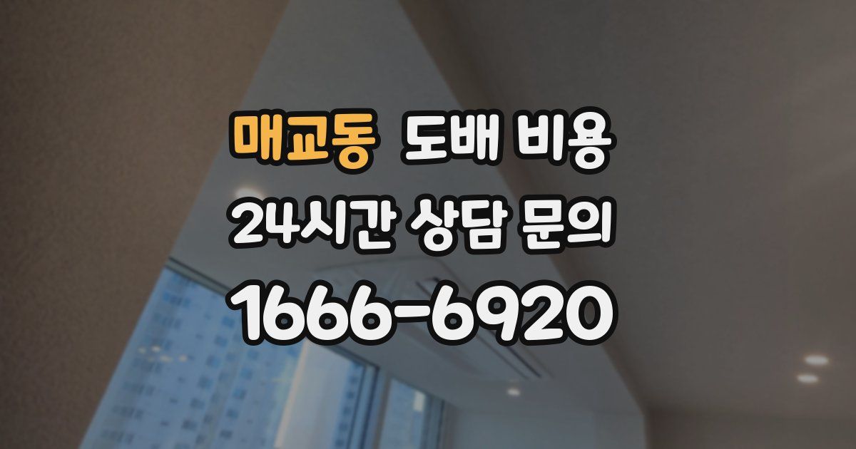 매교동 도배 비용