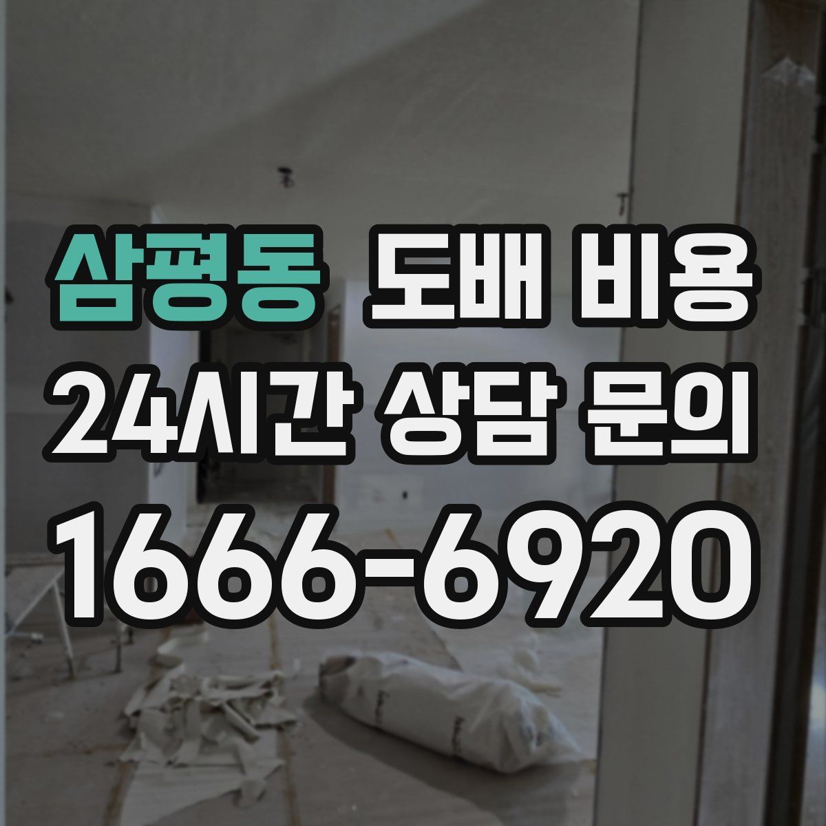 삼평동 도배 비용