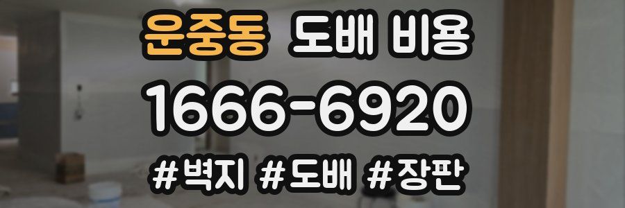 운중동 도배 비용