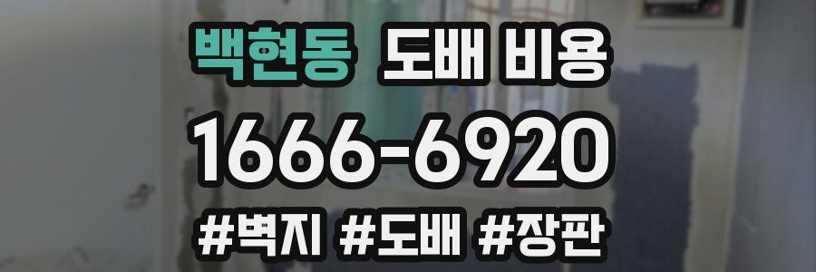 백현동 도배 비용