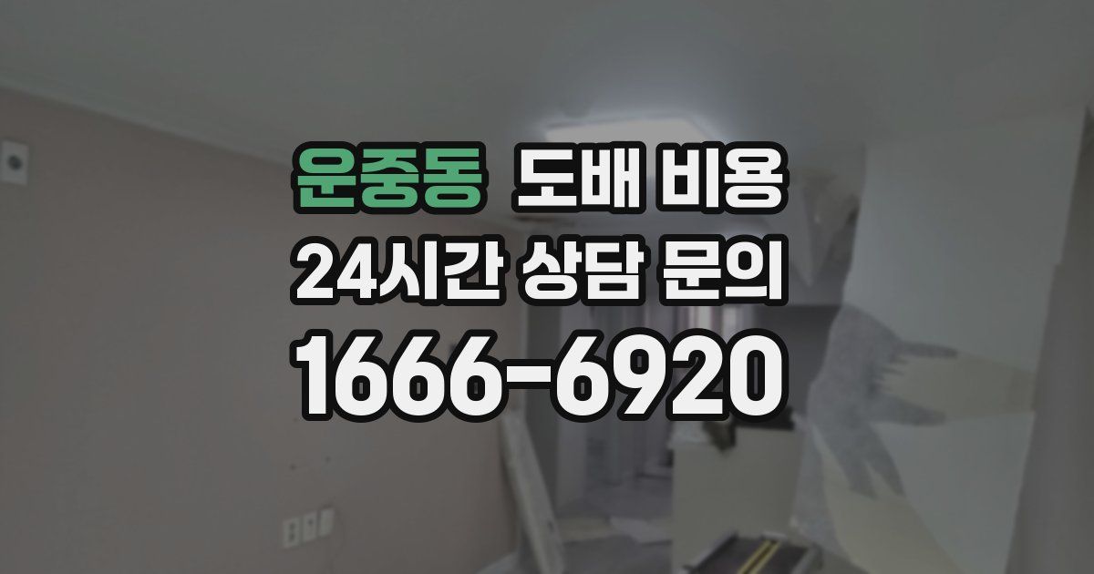 운중동 도배 비용