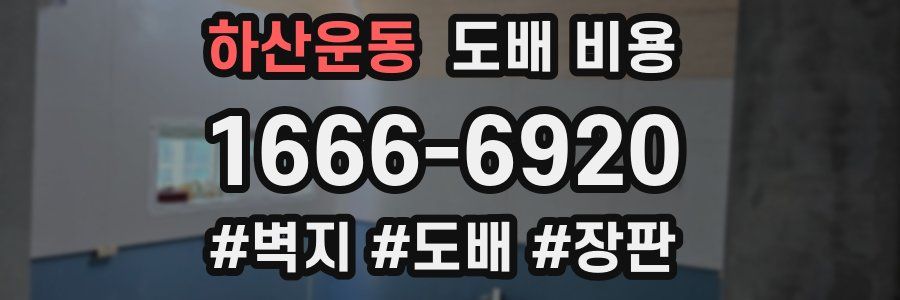 하산운동 도배 비용