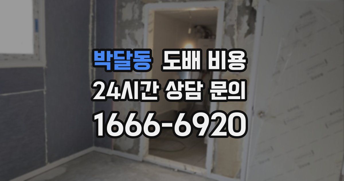 박달동 도배 비용
