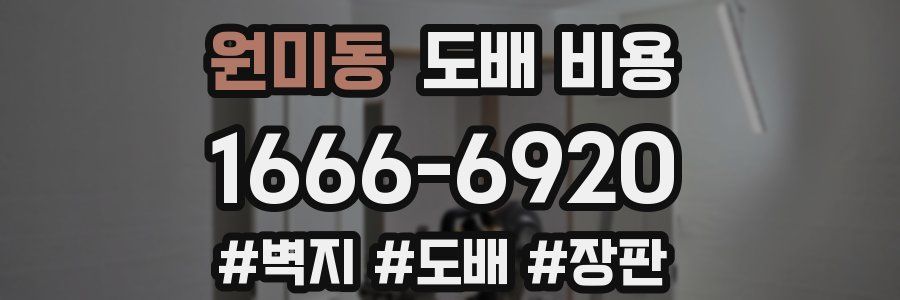 원미동 도배 비용
