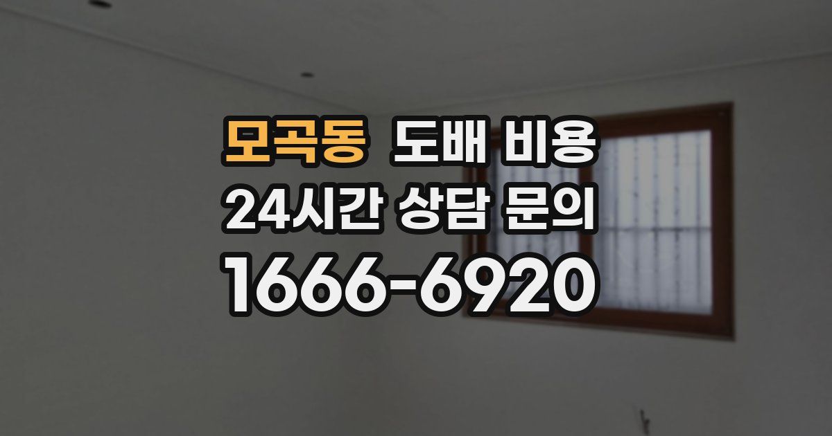 모곡동 도배 비용