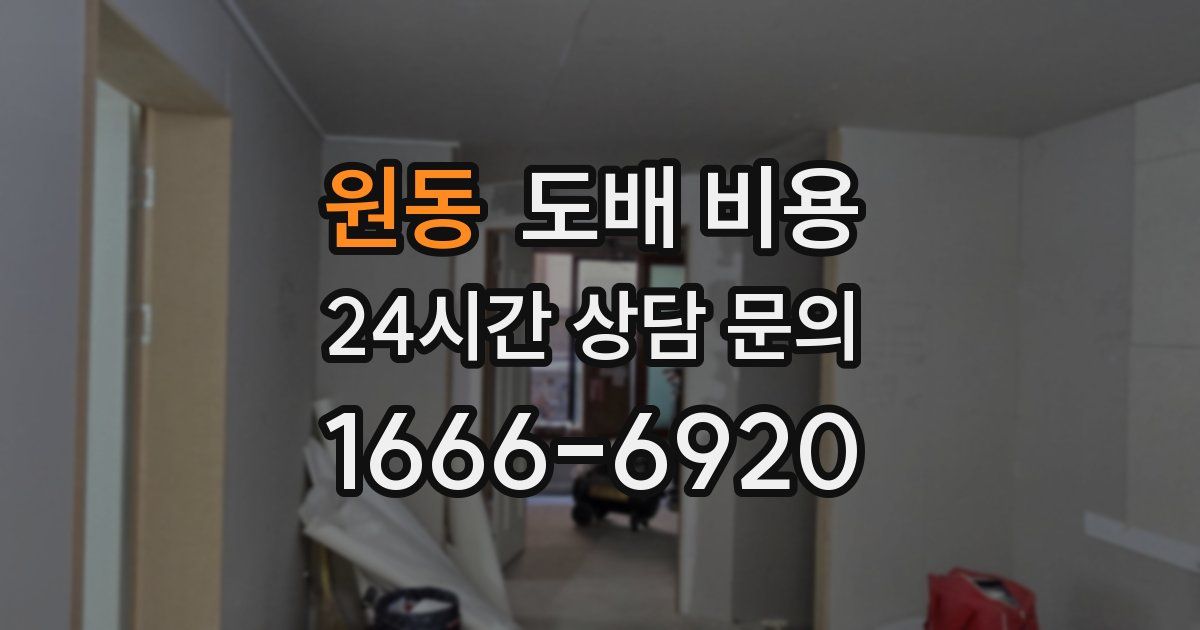 원동 도배 비용