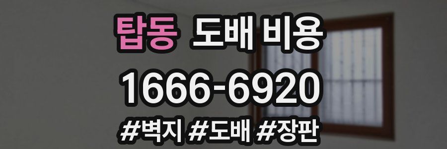 탑동 도배 비용