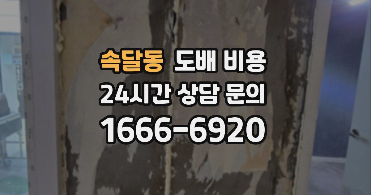 속달동 도배 비용