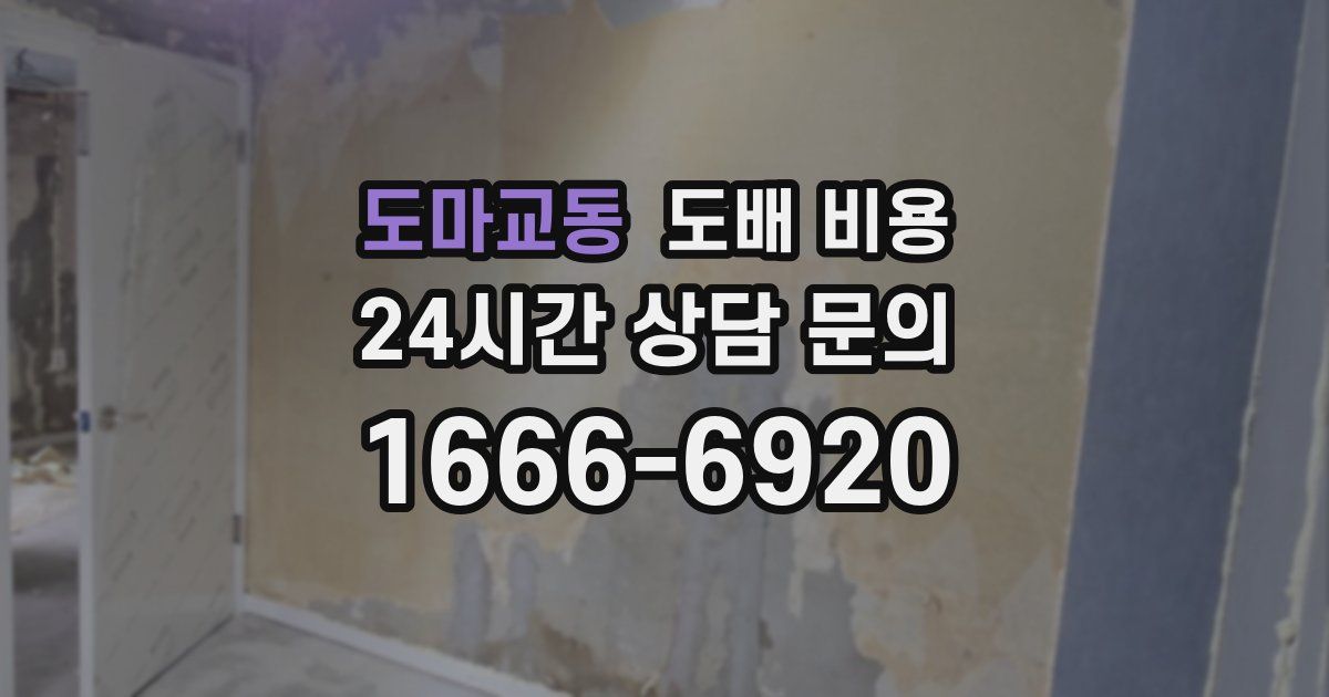 도마교동 도배 비용