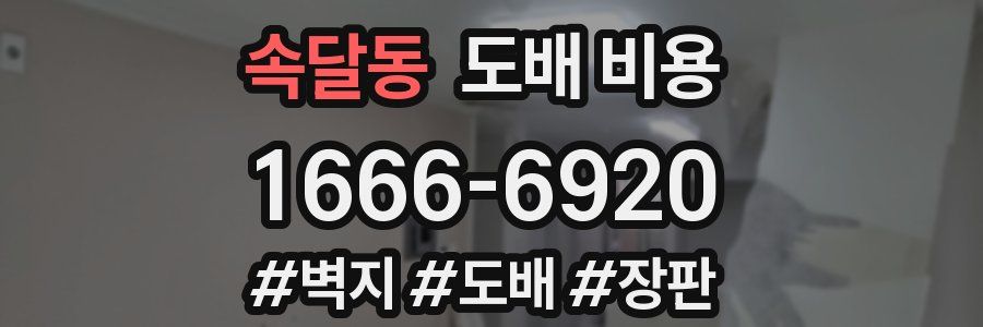 속달동 도배 비용