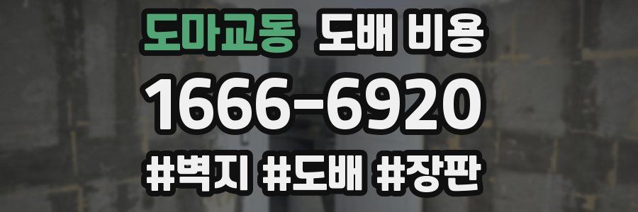 도마교동 도배 비용