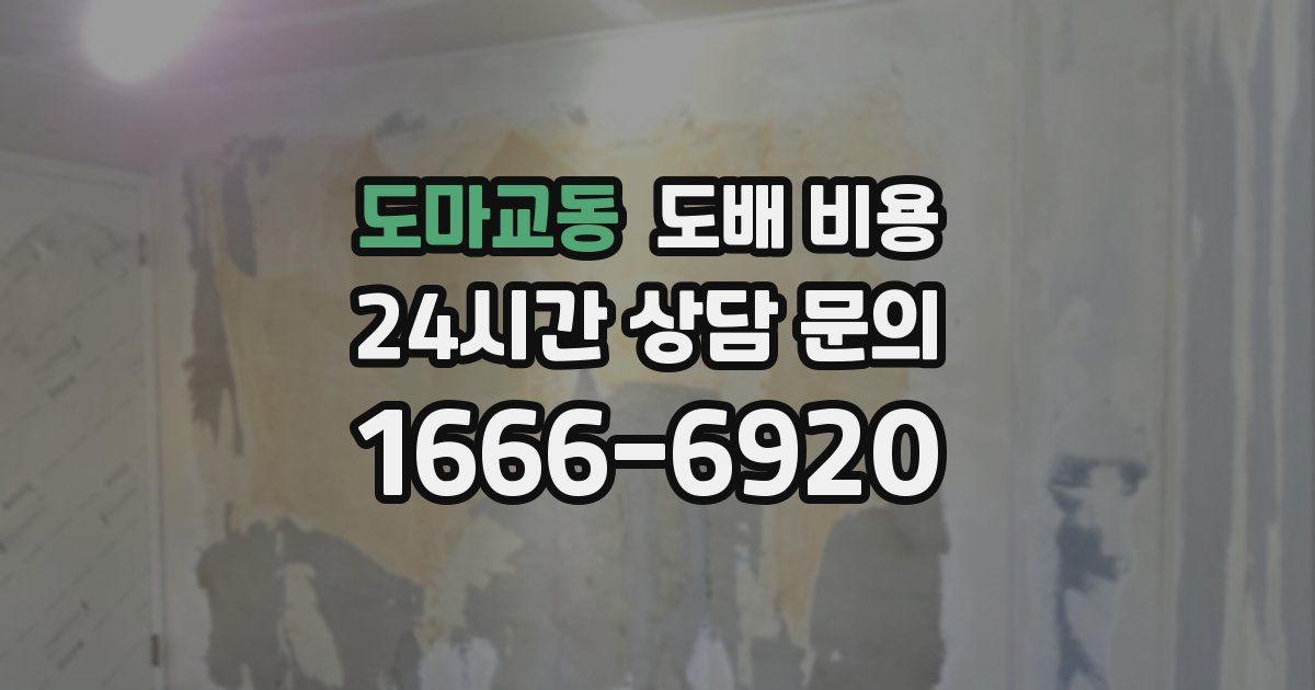 도마교동 도배 비용