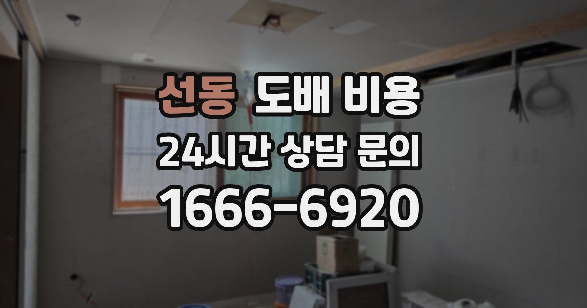 선동 도배 비용