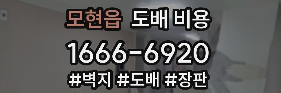 모현읍 도배 비용