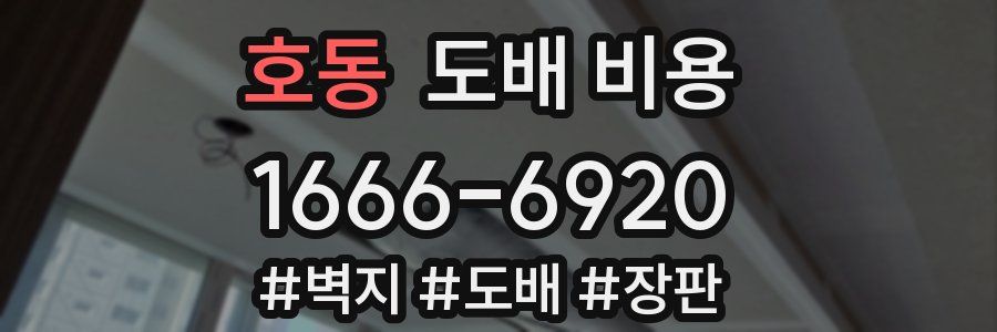 호동 도배 비용
