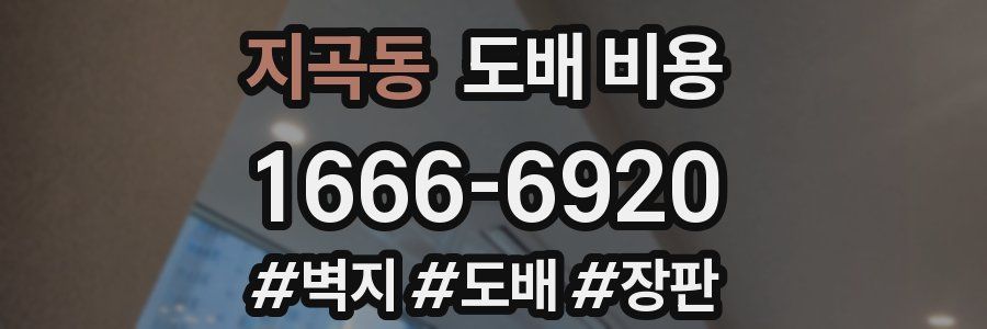 지곡동 도배 비용