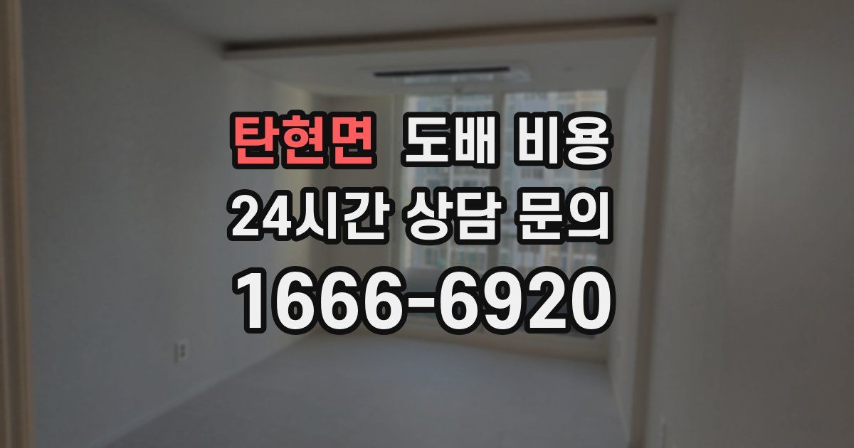 탄현면 도배 비용