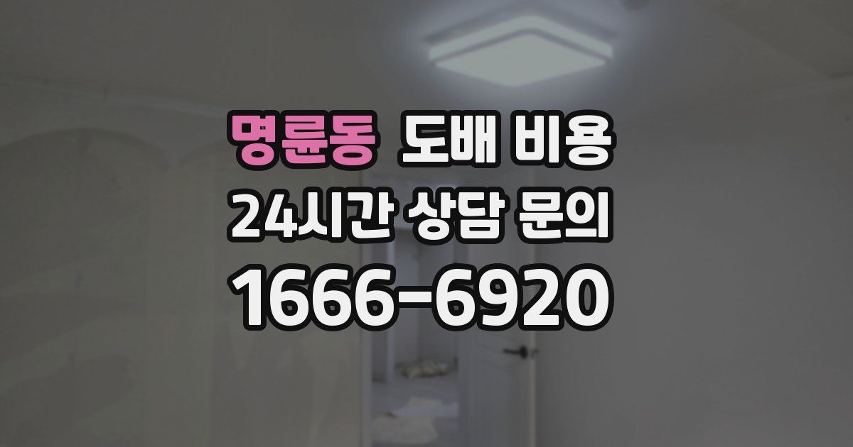 명륜동 도배 비용