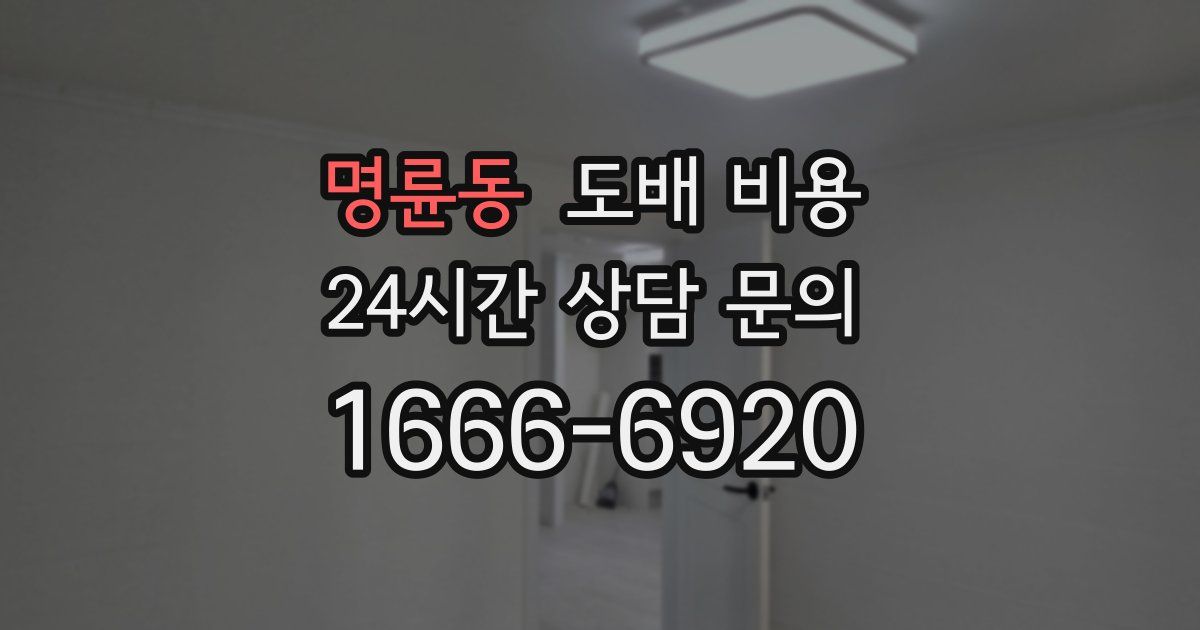 명륜동 도배 비용