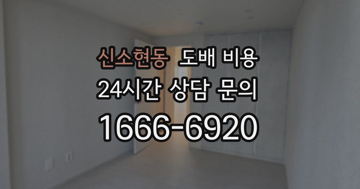 신소현동 도배 비용