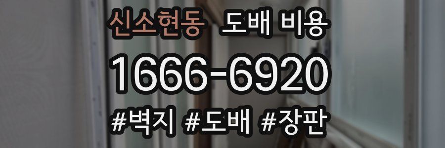 신소현동 도배 비용