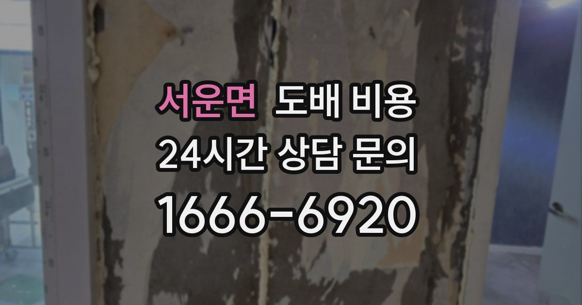 서운면 도배 비용