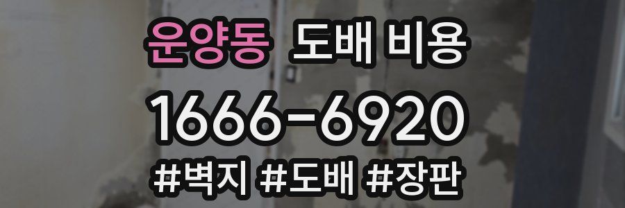 운양동 도배 비용