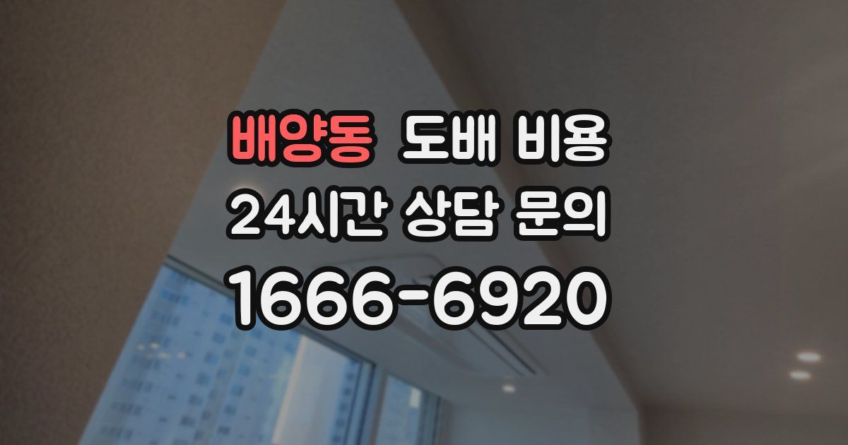 배양동 도배 비용
