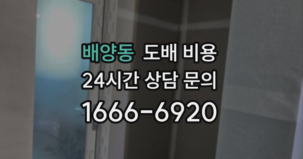 배양동 도배 비용
