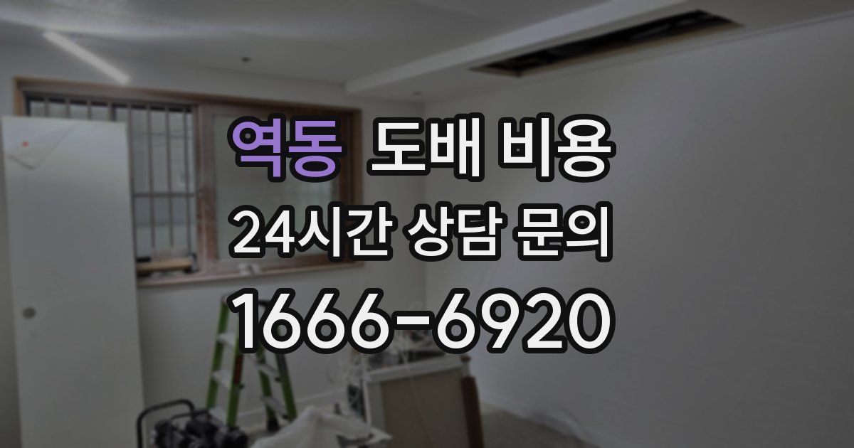 역동 도배 비용