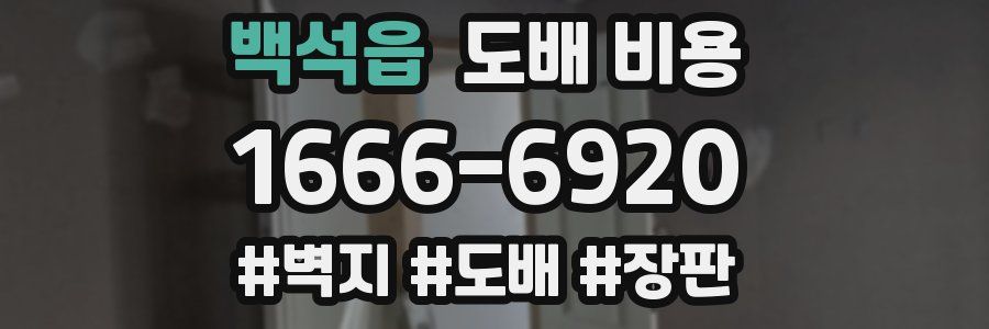 백석읍 도배 비용
