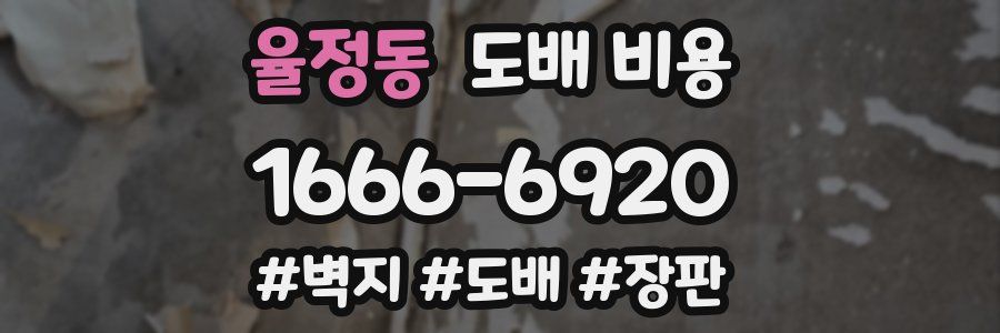 율정동 도배 비용